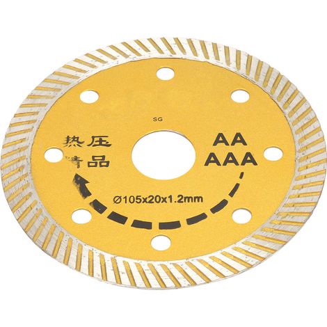 Disque de scie circulaire diamanté 105 x 20 x 1,2 mm pour pierre, marbre, céramique et béton. (1/5)