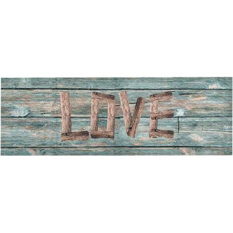 vidaXL Alfombra de cocina lavable Love 60x300 cm (1/5)