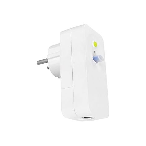 Enchufe RCCB, reinicio automático, protección contra sobretensiones, apagado en 0,03 s, enchufe GFCI, ideal para spas, materiales robustos (blanco) (1/5)