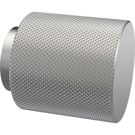 Knurled Indented Round Knob, 30mm - Satin Nickel