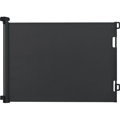 Barrière de protection, extensible, de 0 à 140 cm, pour bébés et animaux domestiques, convient pour les escaliers, les portes, la terrasse (noir, 140 cm) (1/5)