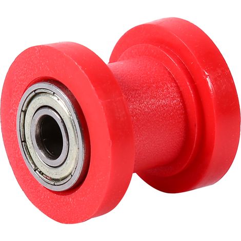 Galet tendeur de chaîne de 10 mm, galet de guidage, convient aux petites motos tout-terrain, mini-motos et quads, rouge. (1/5)