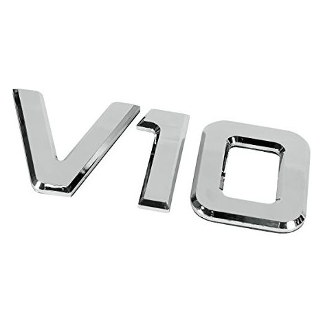 Emblemi motore 3D cromati - 92x210 mm - V10 (1/4)