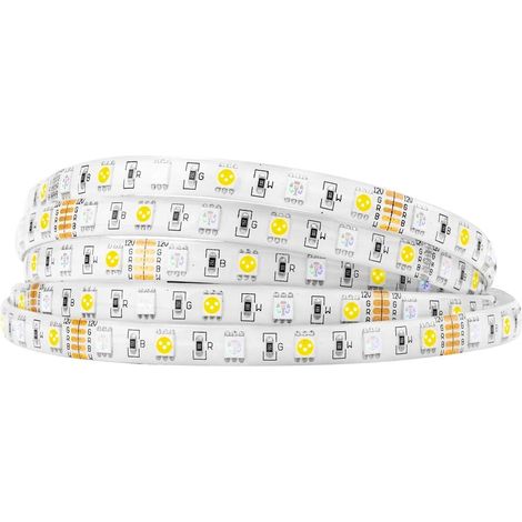 RGBW LED Strip 5 m 60LEDs/m 2700K-3000K DC12V IP65 PCB White LED Strip 5M 5050 RGBW RGB+Warm White 300LEDs Multicolor Lights for TV Backlight, Kitchen and Bedroom Band Only. (1/5)