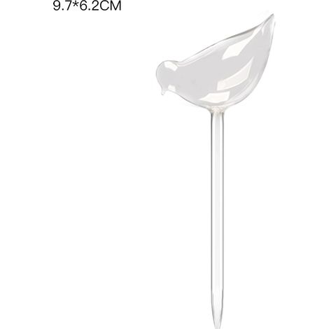 Bombilla de riego automático de cristal blanco para plantas, con diseño de maceta de pared y forma de pájaro, disponible en varios tamaños (97x62x177 mm, 115x80x177 mm, 125x88x177 mm) y en un paquete