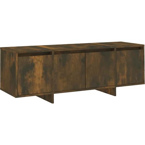 vidaXL Mueble de TV madera contrachapada roble ahumado 120x30x40,5 cm (1/2)