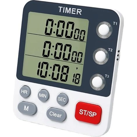Countdown-Timer, Lauftimer, Digitaltimer, Küchentimer, Stoppuhr