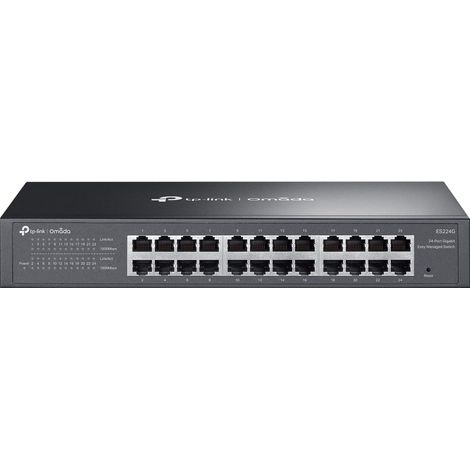 Switch réseau TP-Link Omada ES224G, administrable, Gigabit Ethernet L2 (10/100/1000), noir (1/5)