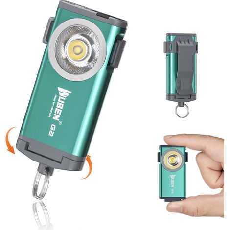 G2 Mini Lampes de Poche, Torche Porte-clés 500 Lumens Rechargeable, 5 Modes - EDC Lampes De Poche LED Avec Pince, Pour Voyage, Marche, Recherche, Randonnée (1/5)