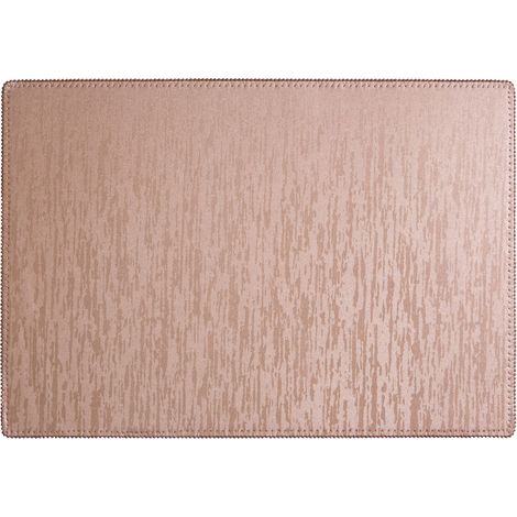 Premier Housewares Placemats And Coaster Rectangle Champagne Sets 4 Leather Table Mats And Coasters Set Contemporary Wooden Coasters Durable Textured Coasters Set Of 4 w43 x d30 x h1cm (1/2)