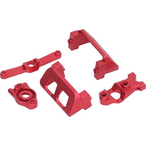 Kit de montage de protection de servo de direction en alliage d'aluminium pour voiture RC Traxxas E Revo VXL 1/16 (rouge) (1/5)