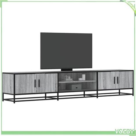 Meuble TV - 3300783 - Sonoma gris - 210 x 35 x 41 cm - Bois d'ingénierie & métal (1/5)