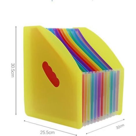 Porte-Fichiers - - A4 - 13 Compartiments - Extensible - Blanc (1/4)