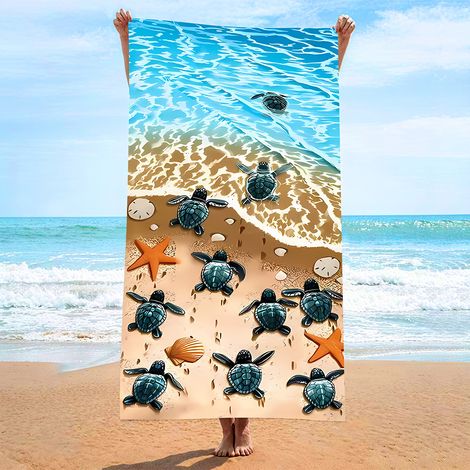 Strandtuch, ultrafeines, saugfähiges Strandtuch aus Fasern, bedrucktes Handtuch, Strandmatte