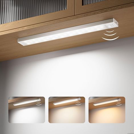 1 Lampe Placard, Détecteur Mouvement, LED Rechargeable USB, Magnétique, 3 Couleurs, Armoire Cuisine (1/5)