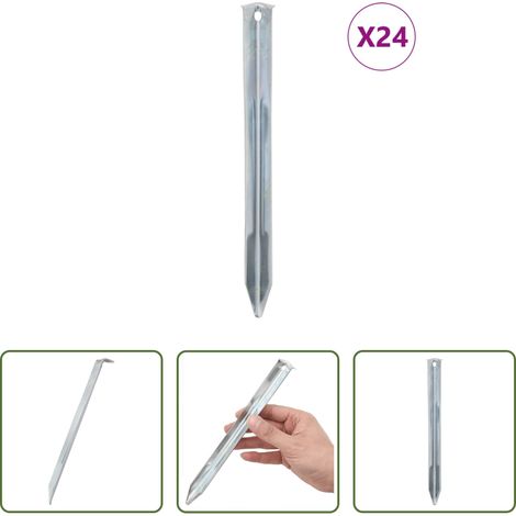 Camping - Zeltheringe 24 Stk. 22 cm Ø20 mm Verzinkter Stahl (1/5)