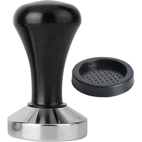 Tasseur à café de 58 mm, en acier inoxydable, noir, set d'accessoires (1/4)