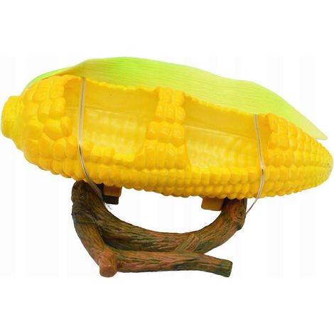 Tasse en forme de maïs jaune pour nourrir les oiseaux, accessoire pour cage à oiseaux (1/4)