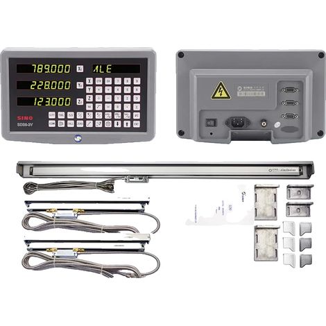 Display digitale, involucro in metallo, funzionalità a 3 assi, DRO-KA300-KA500-KA50 (1/2)