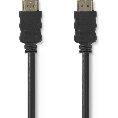 Câble Ethernet Nedis CVGT34000BK20 haute vitesse HDMI™ - Connecteur HDMI™ - Connecteur HDMI™ 2,0 m Noir (1/3)