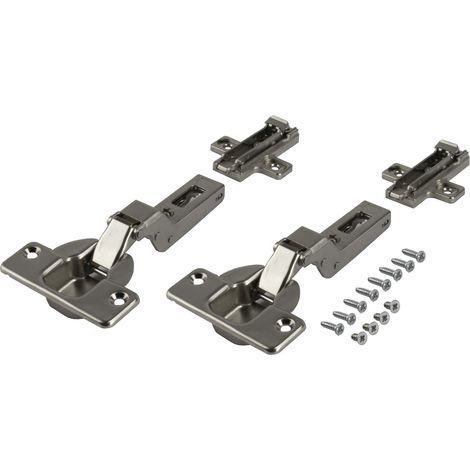 Accuride 1432 Scharnier Set - Schiebetürbeschlag für dicke innenliegende Schiebetüren 20,6-31,8mm, Stahl (1/2)