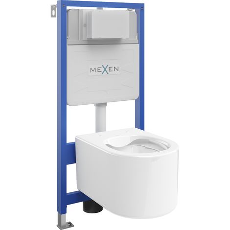 Mexen Sofia conjunto empotrado WC bastidor Fenix Slim con taza WC, blanco brillante - 6103354XX00 (1/3)