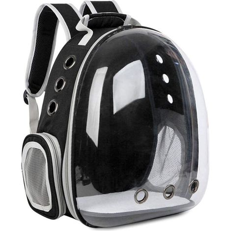 Sac à dos de transport pour chat et petit chien - Capsule spatiale respirante et panoramique avec hublot transparent, idéal pour les voyages, la randonnée et les visites chez le vétérinaire (1/5)