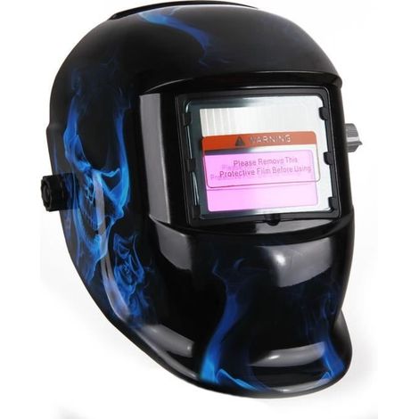 Masque de Soudure Crâne Bleu Obscur-variable avec Filtre LCD Auto-assombrissement pour Soudeur ARC TIG MIG (1/4)