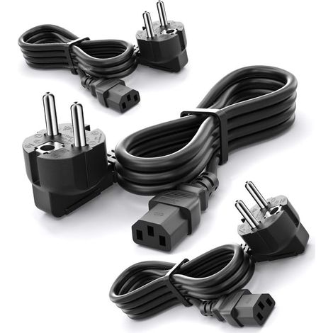 Lot de 2 câbles d'alimentation pour amplificateur, 3 broches, compatibles avec haut-parleurs, amplificateur de guitare, Rocker, Explorer, Pathfinder, Tailgater (1/5)