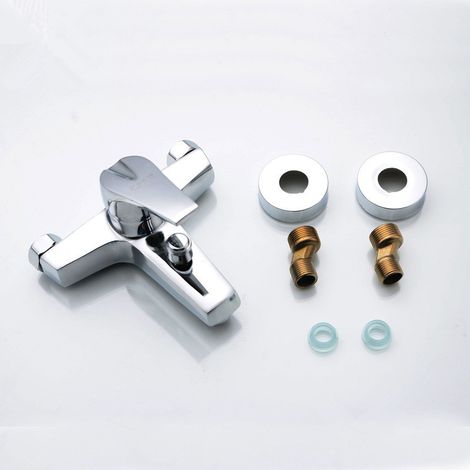 Factory direct sales of simple shower set, mixing valve, riser, handheld booster, Damingjia bathtub faucet - alloy Damingjia three-piece set.