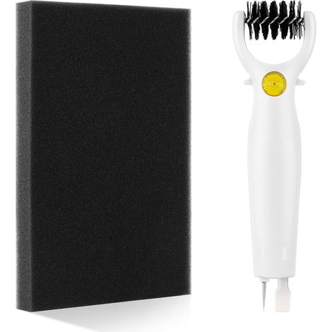 Outil multifonction 3 en 1, pinceau à matrice 3 en 1, outil de désherbage, pinceau, racler, percer, gaufrer et découper, design rétractable, brosse à matrice et tampon en mousse, ensemble de (1/5)