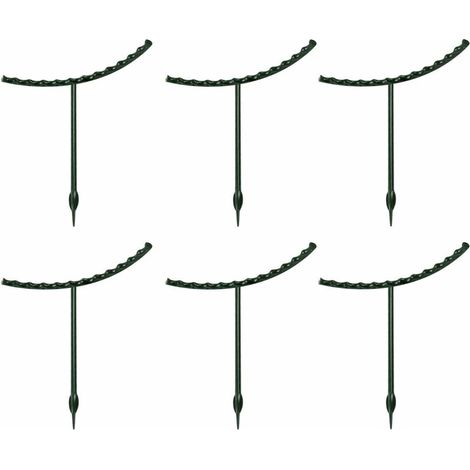 Anneau de support demi-rond en métal vert pour plantes en pot, idéal pour les petites plantes succulentes Triumph (lot de 6). (1/5)