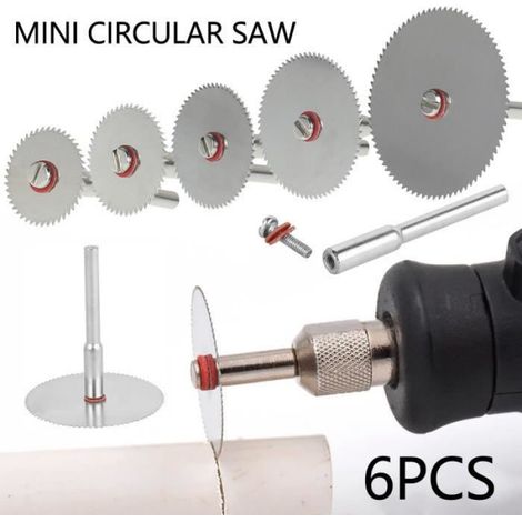 Disque de coupe pour outils rotatifs Dremel, lames de scie à bois, en acier inoxydable, métal, pour Dremel, 6 (1/4)