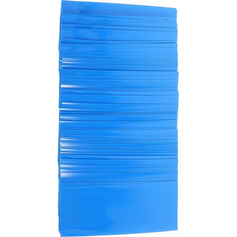 Gaines Thermorétractables pour protection batterie PVC Bleues Lot de 100 application facile et usage polyvalent, pour assemblage batterie DIY (1/5)