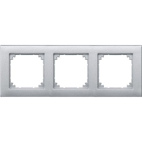 MERTEN 486360 COPERTURA M-PLAN PER 3 PRESE IN ALLUMINIO