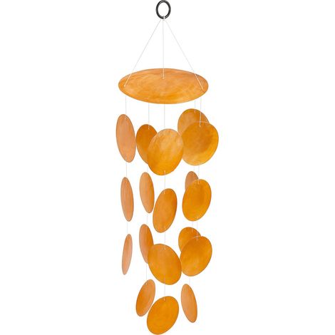 Guirlande nacrée orange à suspendre pour fenêtre ou décoration de salon, mais aussi comme décoration de jardin, longueur 50 cm (1/5)