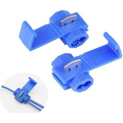 60 Pièces Quick Connecteurs, Verrouillage Connecteurs, Connecteur Dérivation Rapide (Bleu) (1/4)