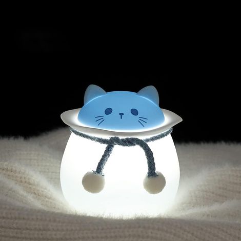Filiyano – lampe de table 7 – Veilleuse chat mignonne, lampe de table 7 couleurs pour enfants, silicone souple (1/5)