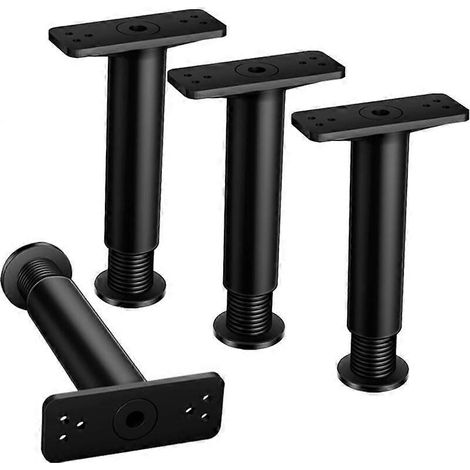 Quatre pieds de meubles réglables, hauteur 15-25 cm, pieds de canapé avec vis de fixation, capacité de charge supérieure à 600 kg, compatibles avec les armoires, téléviseurs, etc. (1/4)