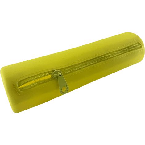 Estuche silicona redondo Fluorescente  Amarillo (1/2)