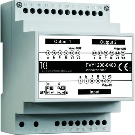 TCS Tür Control Videosignalverteiler 2fachVT02-SG FVY1200-0400 (1/2)