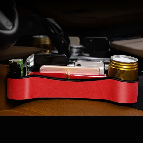 Boîte de rangement de poche pour siège auto, décoration intérieure pour BMW Série 3, X1, X2, X3 et X5 (rouge) (1/5)