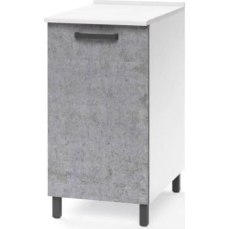 Unterschrank mit Tür für Küche in betongrauer Farbe Cm 40x50xH 85 1 Tür