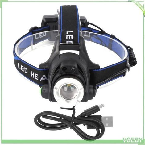 Lampe frontale - V GEBY - LED Rechargeable - Étanche - Réglage d'angle - 214g (1/4)