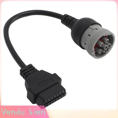Cable Adaptateur Diagnostic OBD1 Vers OBD2 - 6 Broches À 16 Broches - Pour Camions Lourds J1708 - 1 Pièce (1/5)