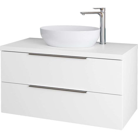 kielle Idolio - Armario con placa bajo el lavabo 100x54x50 cm, con recorte, blanco brillante 50024100