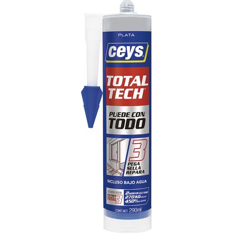 Ceys Total Tech Argent Adhésif Mastic Polymère Hybride Ultra-résistant - Ceys (1/2)