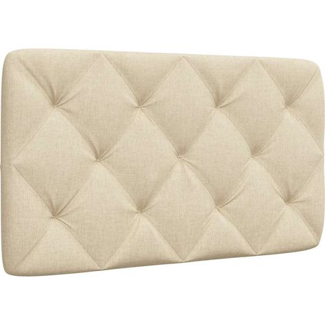 vidaXL Cabecero de cama acolchado tela crema 90 cm (1/5)