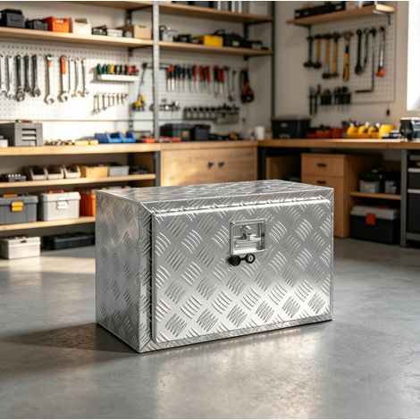 Cassetta portautensili per camion in alluminio con serratura 60,9 x 35,5 x 40,6 cm OKWISH (1/5)