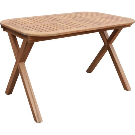 sweeek - Ausziehbarer Gartentisch aus Akazienholz für 4-6 Personen 120/180cm